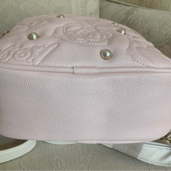 Betsey Johnson Blush Quilted Convertible Backpack Shoulder Bag Purse NWT main image 7